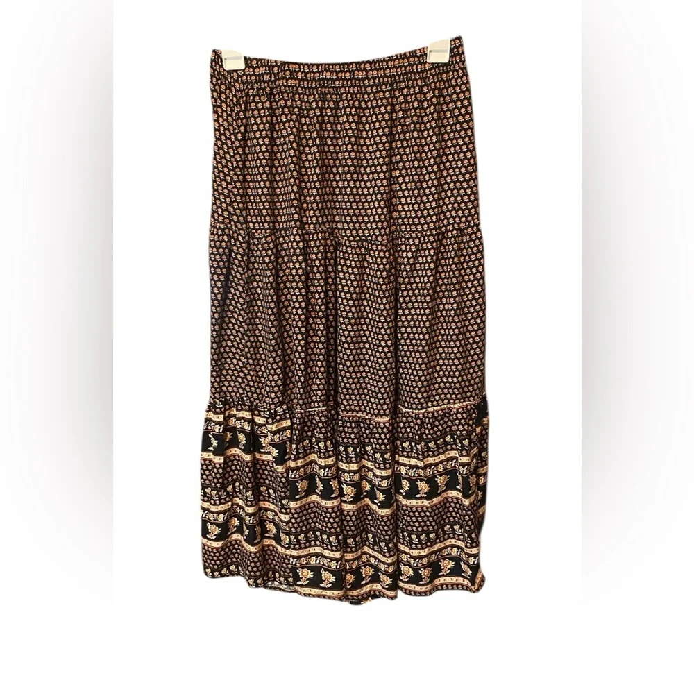 American Eagle Bohemian Tiered Midi Skirt | Size Medium - Picture 5 of 5